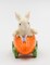 Ceramic Bunny Rabbit In Carrot Racecar Salt And Pepper Shakers, Home Décor, Gift for Her or Mom, Kitchen Décor, Spring or Easter Décor